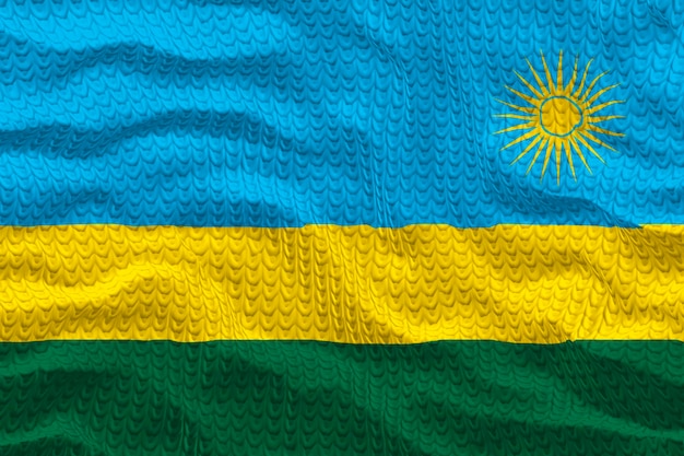 Nationale vlag van Rwanda Achtergrond met vlag van Rwanda