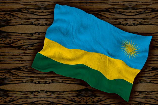 Nationale vlag van Rwanda Achtergrond met vlag van Rwanda
