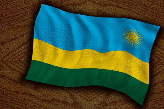 Nationale vlag van Rwanda Achtergrond met vlag van Rwanda