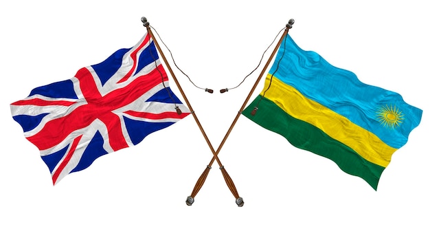 Nationale vlag van Rwanda Achtergrond met vlag van Rwanda