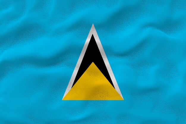 Foto nationale vlag van saint lucia achtergrond met vlag van saint lucia