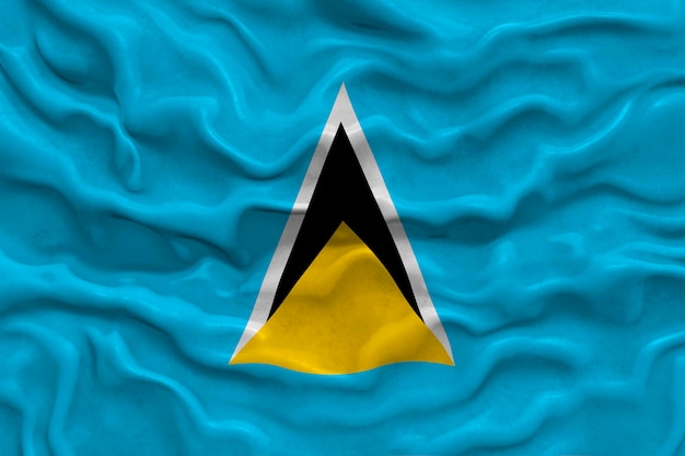 Nationale vlag van Saint Lucia Achtergrond met vlag van Saint Lucia