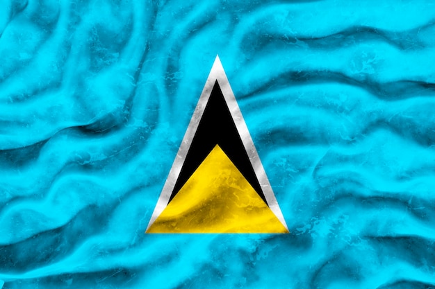 Foto nationale vlag van saint lucia achtergrond met vlag van saint lucia