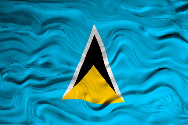 Nationale vlag van Saint Lucia Achtergrond met vlag van Saint Lucia