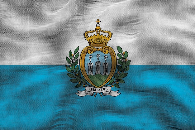 Nationale vlag van San Marino Achtergrond met vlag van San Marino