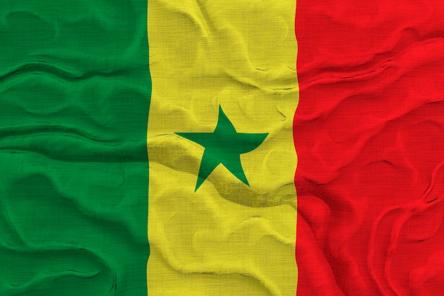 Nationale vlag van Senegal Achtergrond met vlag van Senegal