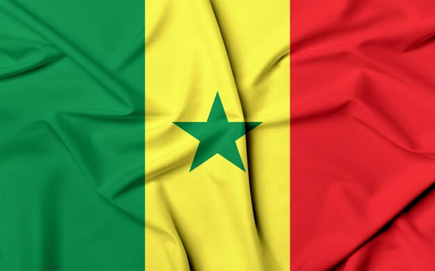 Nationale vlag van Senegal Vliegend effect