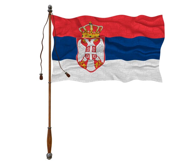 Nationale vlag van Servië Achtergrond met vlag van Servië