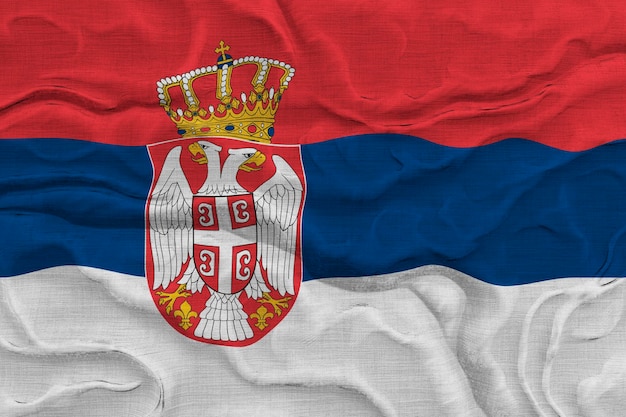 Nationale vlag van Servië Achtergrond met vlag van Servië