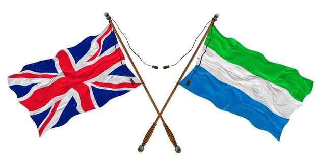 Nationale vlag van Sierra Leone Achtergrond met vlag van Sierra Leone