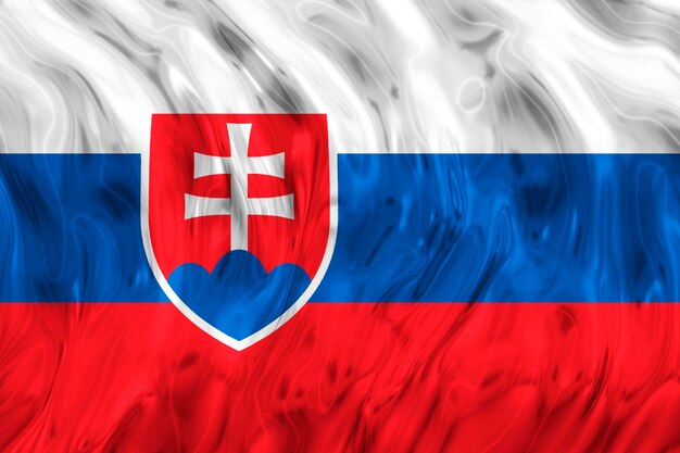 Nationale vlag van Slowakije Achtergrond met vlag van Slowakije