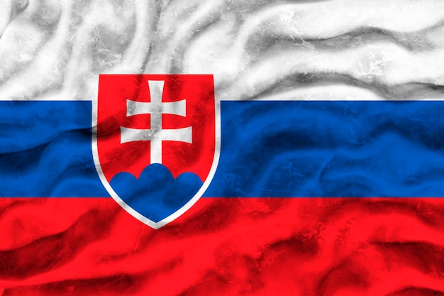 Nationale vlag van Slowakije Achtergrond met vlag van Slowakije