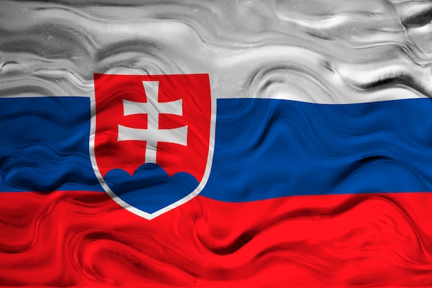 Nationale vlag van Slowakije Achtergrond met vlag van Slowakije