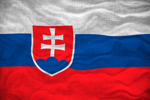 Nationale vlag van Slowakije Achtergrond met vlag van Slowakije