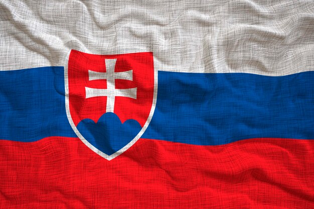 Nationale vlag van Slowakije Achtergrond met vlag van Slowakije