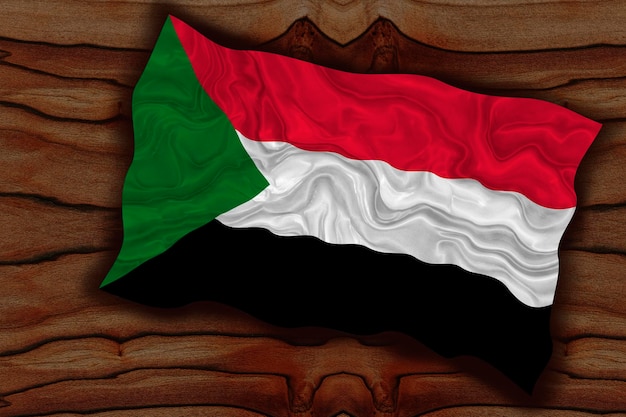 Nationale vlag van Soedan Achtergrond met vlag van Soedan