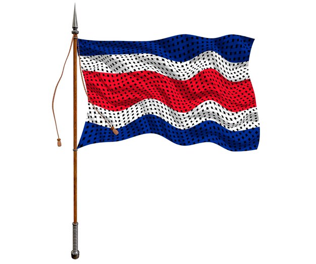 Nationale vlag van Sostarica Achtergrond met vlag van Sostarica