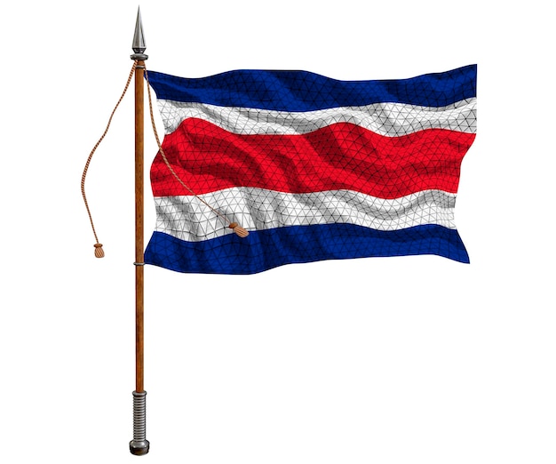 Nationale vlag van Sostarica Achtergrond met vlag van Sostarica