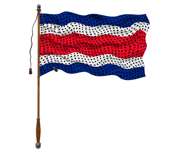 Nationale vlag van Sostarica Achtergrond met vlag van Sostarica