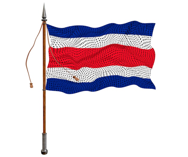 Nationale vlag van Sostarica Achtergrond met vlag van Sostarica