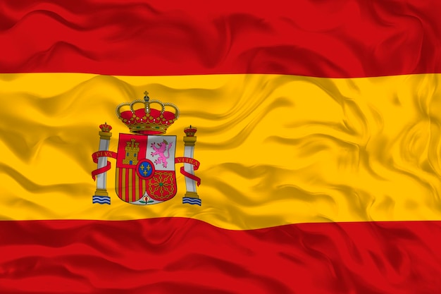 Nationale vlag van Spanje Achtergrond met vlag van Spanje