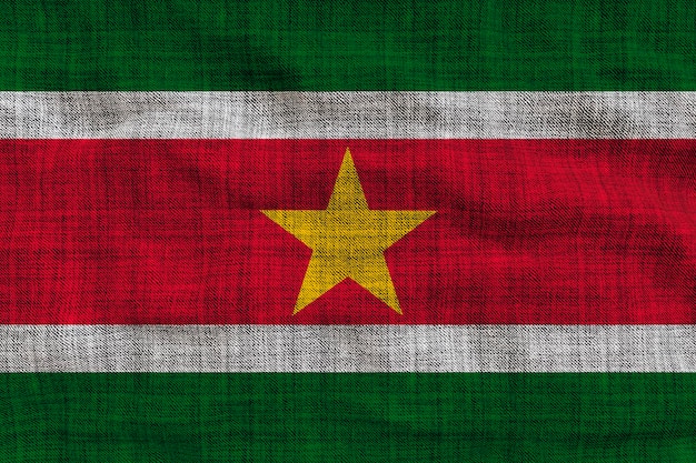 Nationale vlag van Suriname Achtergrond met vlag van Suriname