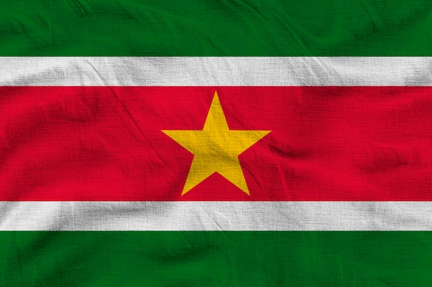 Nationale vlag van Suriname Achtergrond met vlag van Suriname