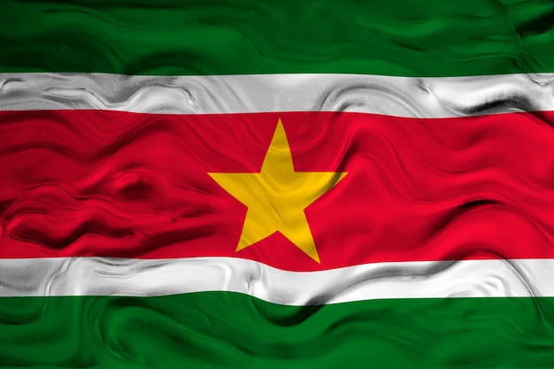 Nationale vlag van Suriname Achtergrond met vlag van Suriname