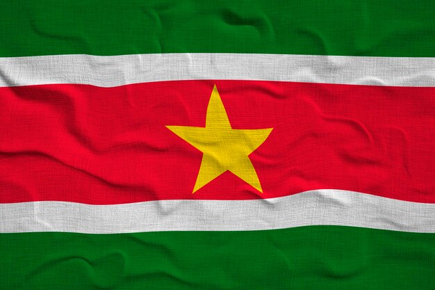 Nationale vlag van Suriname Achtergrond met vlag van Suriname