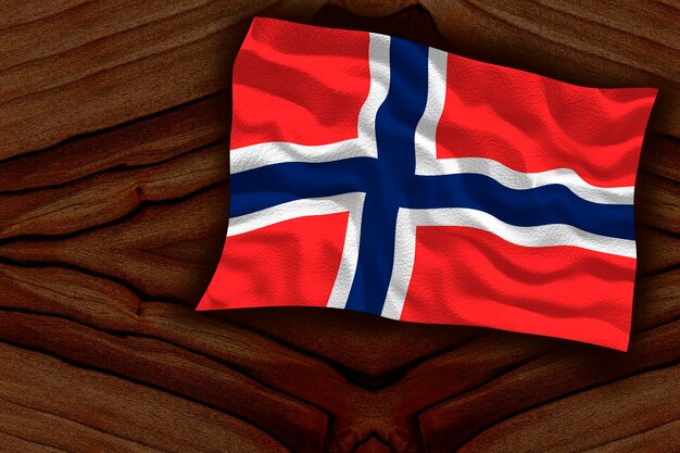Nationale vlag van Svalbard Achtergrond met vlag van Svalbard