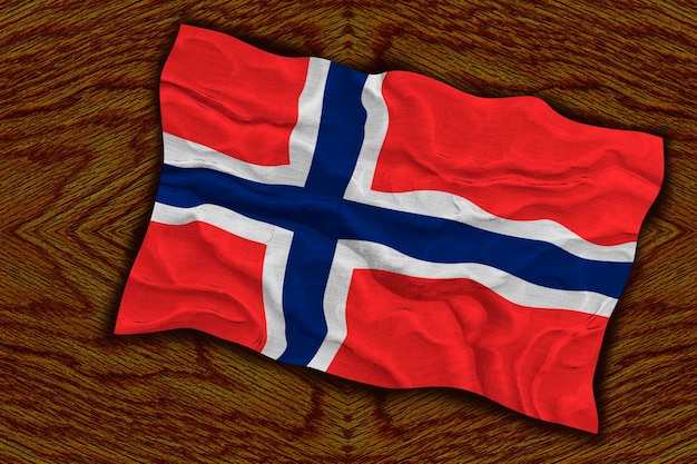 Nationale vlag van Svalbard Achtergrond met vlag van Svalbard