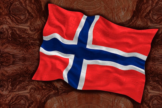 Nationale vlag van Svalbard Achtergrond met vlag van Svalbard
