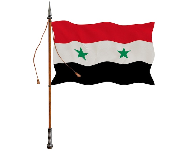 Nationale vlag van Syrië Achtergrond met vlag van Syrië