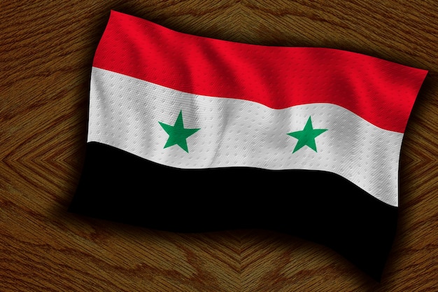 Nationale vlag van Syrië Achtergrond met vlag van Syrië