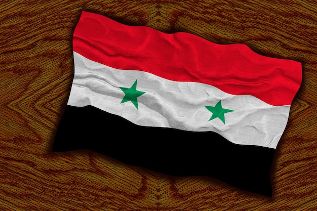 Nationale vlag van Syrië Achtergrond met vlag van Syrië