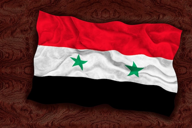 Nationale vlag van Syrië Achtergrond met vlag van Syrië