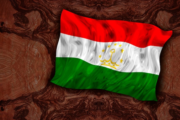 Nationale vlag van Tadzjikistan Achtergrond met vlag van Tadzjikistan