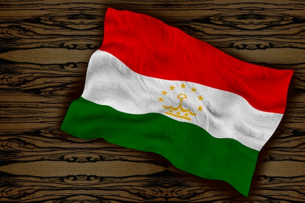 Nationale vlag van Tadzjikistan Achtergrond met vlag van Tadzjikistan