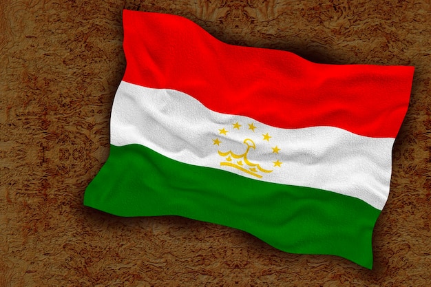 Nationale vlag van Tadzjikistan Achtergrond met vlag van Tadzjikistan