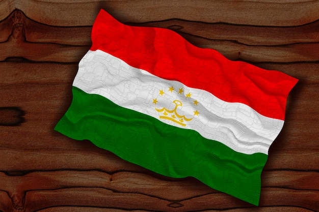 Nationale vlag van Tadzjikistan Achtergrond met vlag van Tadzjikistan