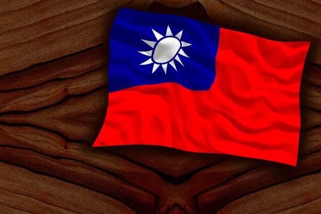 Nationale vlag van Taiwan Achtergrond met vlag van Taiwan