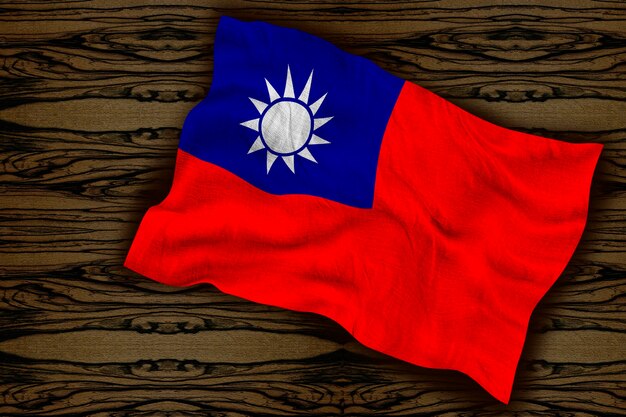 Nationale vlag van Taiwan Achtergrond met vlag van Taiwan