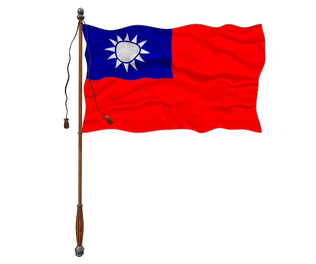 Nationale vlag van Taiwan Achtergrond met vlag van Taiwan