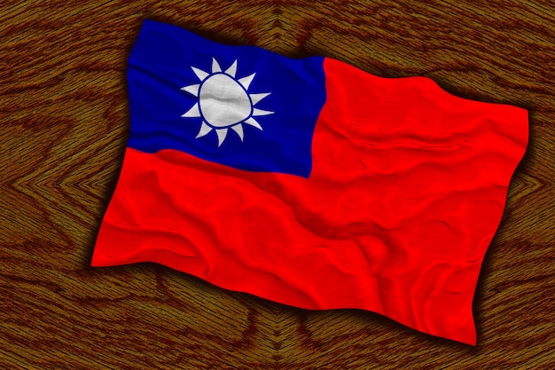 Nationale vlag van Taiwan Achtergrond met vlag van Taiwan