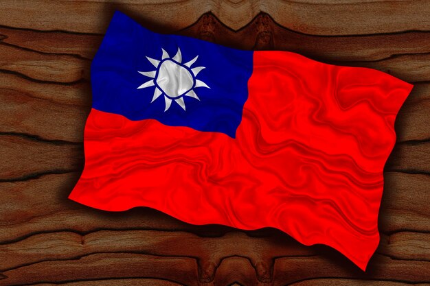 Nationale vlag van Taiwan Achtergrond met vlag van Taiwan