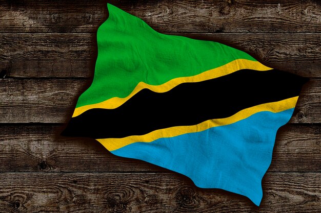 Nationale vlag van Tanzania Achtergrond met vlag van Tanzania