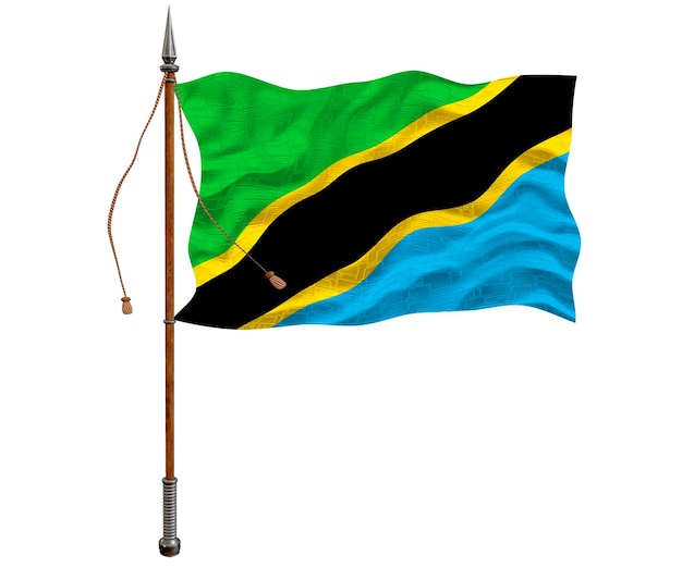 Nationale vlag van Tanzania Achtergrond met vlag van Tanzania