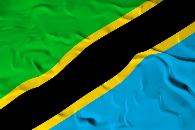 Nationale vlag van Tanzania Achtergrond met vlag van Tanzania