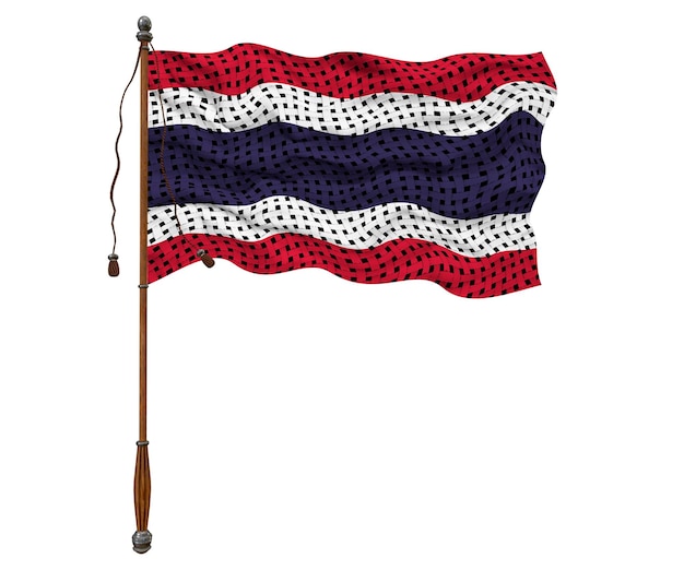 Nationale vlag van Thailand Achtergrond met vlag van Thailand