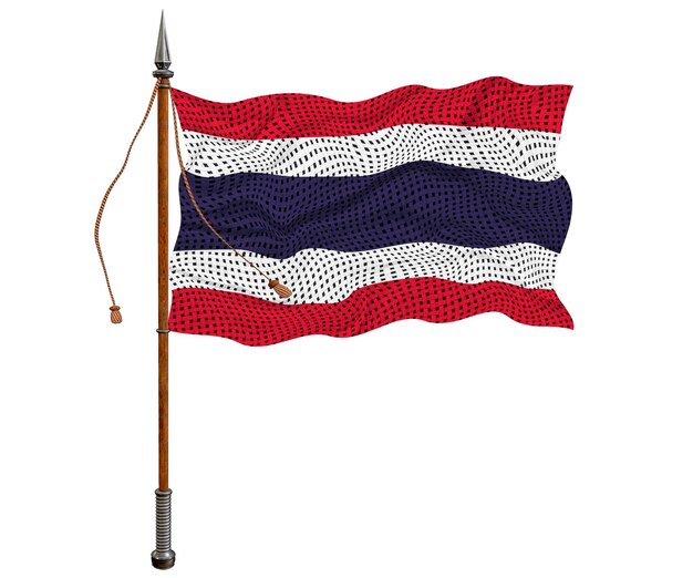 Nationale vlag van Thailand Achtergrond met vlag van Thailand